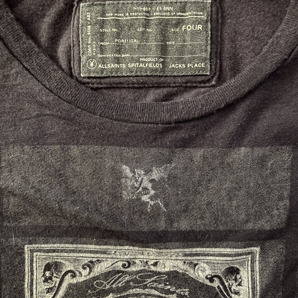 Vintage ALLSAINTS Kid's Acid Cards T-Shirts Set of Two!!  New w/o Tags - Picture 5 of 5